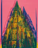 Andy Warhol, Cologne Cathedral, 1985, Farbserigraphie mit Diamantstaub auf leichtem Karton