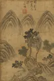 Zhengming Wen, Auktion 356, Los 103, 15./16. Jh, Tusche und leichte Farben auf Seide, als Albumblatt montiert