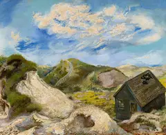 Landscape Cape Cod by George Grosz, Öl auf Leinwand, sold Jun 2015