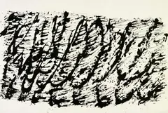 Henri Michaux, Ohne Titel, Tuschpinsel auf FIDELIS MBM (Arches France) (Wasserzeichen)