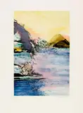 Zao Wou-ki, Ohne Titel, Farbaquatinta auf Guarro (Wasserzeichen)