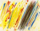 Winfred Gaul, Ohne Titel (21-8--88-2), Mischtechnik auf Büttenkarton