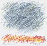 Winfred Gaul, Ohne Titel (31-1-2001-1), Farbkreiden auf strukturiertem Karton