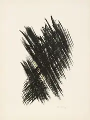 L 13 by Hans Hartung, Farblithografie auf BFK RIVES (Wasserzeichen), sold Jun 2015