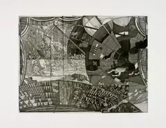 Grosses Theater by Dieter Roth, Radierung auf Bütten, sold Jun 2015