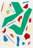 Imi Knoebel, Messerschnitte, Farbserigrafie auf Karton