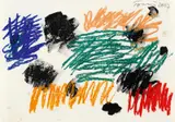 Günther Förg, Ohne Titel, Tusche und Farbkreide auf Papier