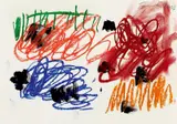 Günther Förg, Ohne Titel, Tusche und Farbkreiden auf Papier