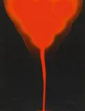 Otto Piene, Ohne Titel, Farbserigrafie auf leichtem schwarzen Tonkarton