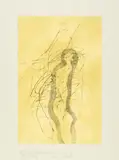 Joseph Beuys, Blitz und Bienenkönigin, Farbaquatinta und Lithografie auf Papier auf grauem Rives aufgewalzt