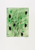 Georg Baselitz, Zwei Fäuste, Farbige Aquatintaradierung auf Velin