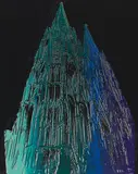 Andy Warhol, Cologne Cathedral, 1985, Farbserigraphie mit Diamantstaub auf leichtem Karton