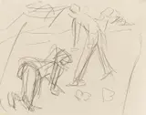 Ohne Titel (Feldarbeit) by Ernst Ludwig Kirchner, Bleistiftzeichnung auf Papier, sold Jun 2015