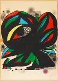 Ohne Titel by Joan Miró, Farblithografie auf Guarro, sold Jun 2015