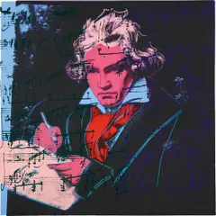 Beethoven by Andy Warhol, Farbserigrafie auf Lenox Museumskarton, sold Jun 2015