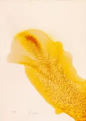 Otto Piene, "Bud", Mischtechnik (Feuergouache) auf Velin