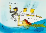Udo Lindenberg, Andrea Doria - Alles klar, Aquarell auf Aquarellkarton