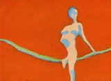 Daniel Richter, "Fragment einer Frau", Öl auf Leinwand