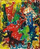 Markus Lüpertz, Ohne Titel, Öl auf Leinwand