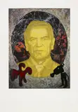 Jörg Immendorff, Gerhard Schröder, 2007, Farbserigrafie auf Velin