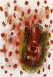 Georg Baselitz, Porträt, Mischtechnik auf FA 5 FABRIANO 50% COTTON (Wasserzeichen)
