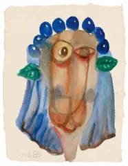 Ohne Titel by George Condo, Gouache auf handgeschöpftem Bütten, sold Jun 2016