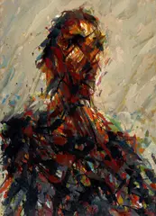 "Bildnisstudie" by Max Uhlig, Öl auf Leinwand, sold Jun 2015