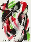 "Ploon" by Karl Otto Götz, Gouache auf Aquarellkarton, sold Jun 2015