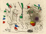Joan Miró, Hommage à Picasso, Radierung und Farbaquatinta auf ARCHES FRANCE (Wasserzeichen)