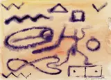 A. R. Penck, Ohne Titel, Farbige Tusche auf Velin