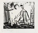 Lyonel Feininger, Segelboote (mit Mond)