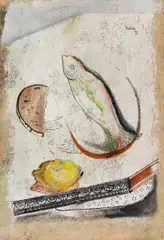 Ohne Titel by Jankel Adler, Mischtechnik auf leichtem Karton, sold Jun 2015
