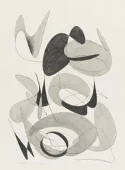Ohne Titel (GW 683) by Theodor Werner, Bleistift auf leichtem Karton, sold Jun 2015