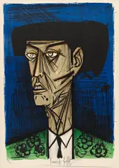 Aus: "Toreros" by Bernard Buffet, Farblithografie auf Arches (Wasserzeichen), sold Jun 2015