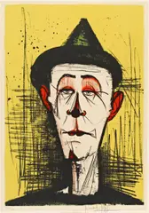 Aus: "Mon cirque" (Clown) by Bernard Buffet, Farblithografie auf Velin, sold Jun 2015