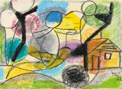Ohne Titel by Ida Kerkovius, Farbkreiden auf Velin, sold Jun 2015