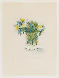 David Hockney, Marguerites, Farbradierung auf Velin