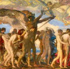 Carl von Marr, "Der Schritt der Zeit", Öl auf Leinwand