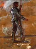 Carl von Marr, Studie eines Herren in Ritterrüstung