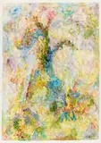 Bernard Schultze, "als Baum", Aquarell auf Karton