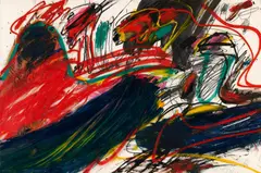 Ohne Titel by Walter Stöhrer, Mischtechnik auf ARCHES (Wasserzeichen), sold Jun 2015