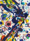 Aus: "Poèmes dans le ciel" by Sam Francis, Farblithografie auf BFK Rives, sold Jun 2015