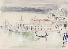 Venedig by Erich Heckel, Aquarell und Bleistift auf PMFabriano (Wasserzeichen), sold Jun 2015