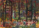 Gerhard Altenbourg, Gesellschaft im Garten des Jägerhauses
