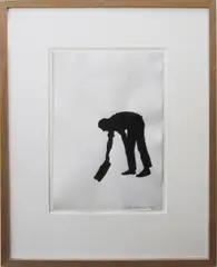 Liz Bachhuber, Ohne Titel, Schattenriß und Tusche auf Papier