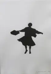 Liz Bachhuber, Ohne Titel, Schattenriß und Tusche auf Papier