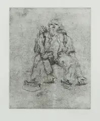 Georg Baselitz, Ohne Titel, Radierung auf Papier