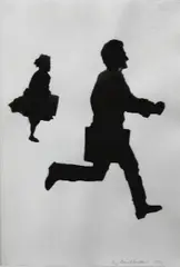 Liz Bachhuber, Ohne Titel, Schattenriß und Tusche auf Papier