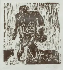 Georg Baselitz, Der neue Typ (I.), Holzschnitt auf Papier