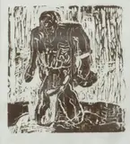 Georg Baselitz, Der neue Typ (I.), Holzschnitt auf Papier